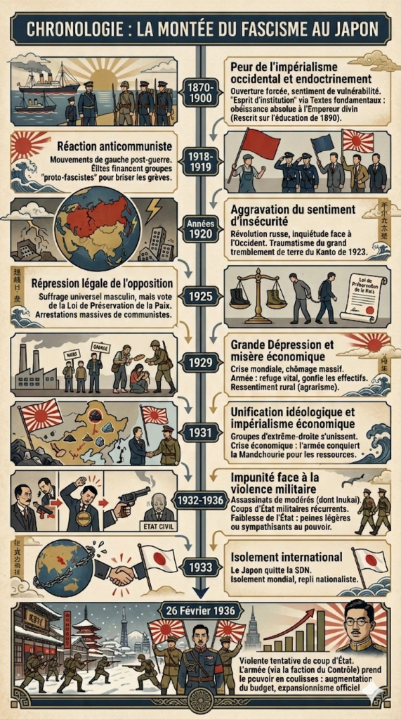 Infographie sur le fascisme japonais